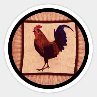 Little Red Rooster Red Sticker